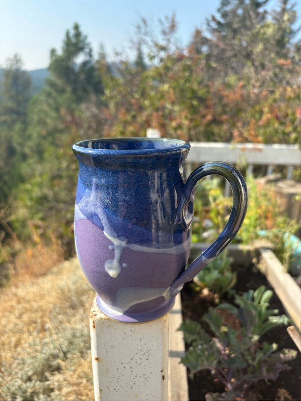Beautiful Art Pottery Signed Mug